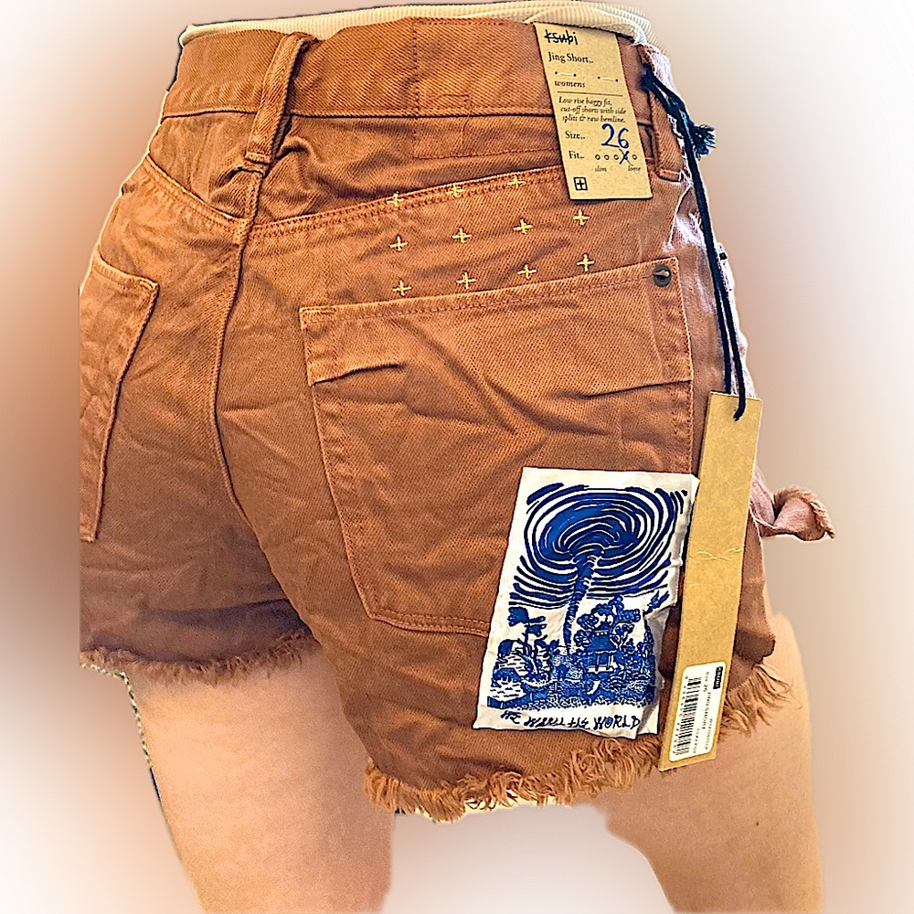 NWT RARE HIGH WAISTED CLAY POT JING SHORT SELVEDGE AUSTRALIAN IMPORTED DENIM - Picture 5 of 14